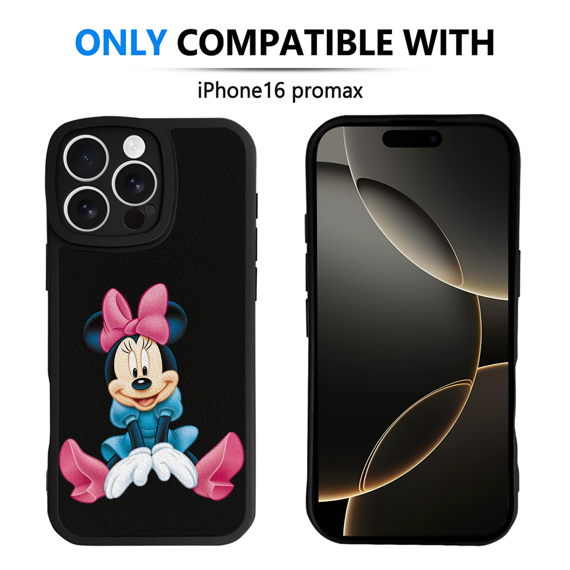 （画像用） ミッキーマウス Mickey Mouse 【iPhone 16シリーズ対応】シリコンスマホケース（レザー調） 材質：シリコン